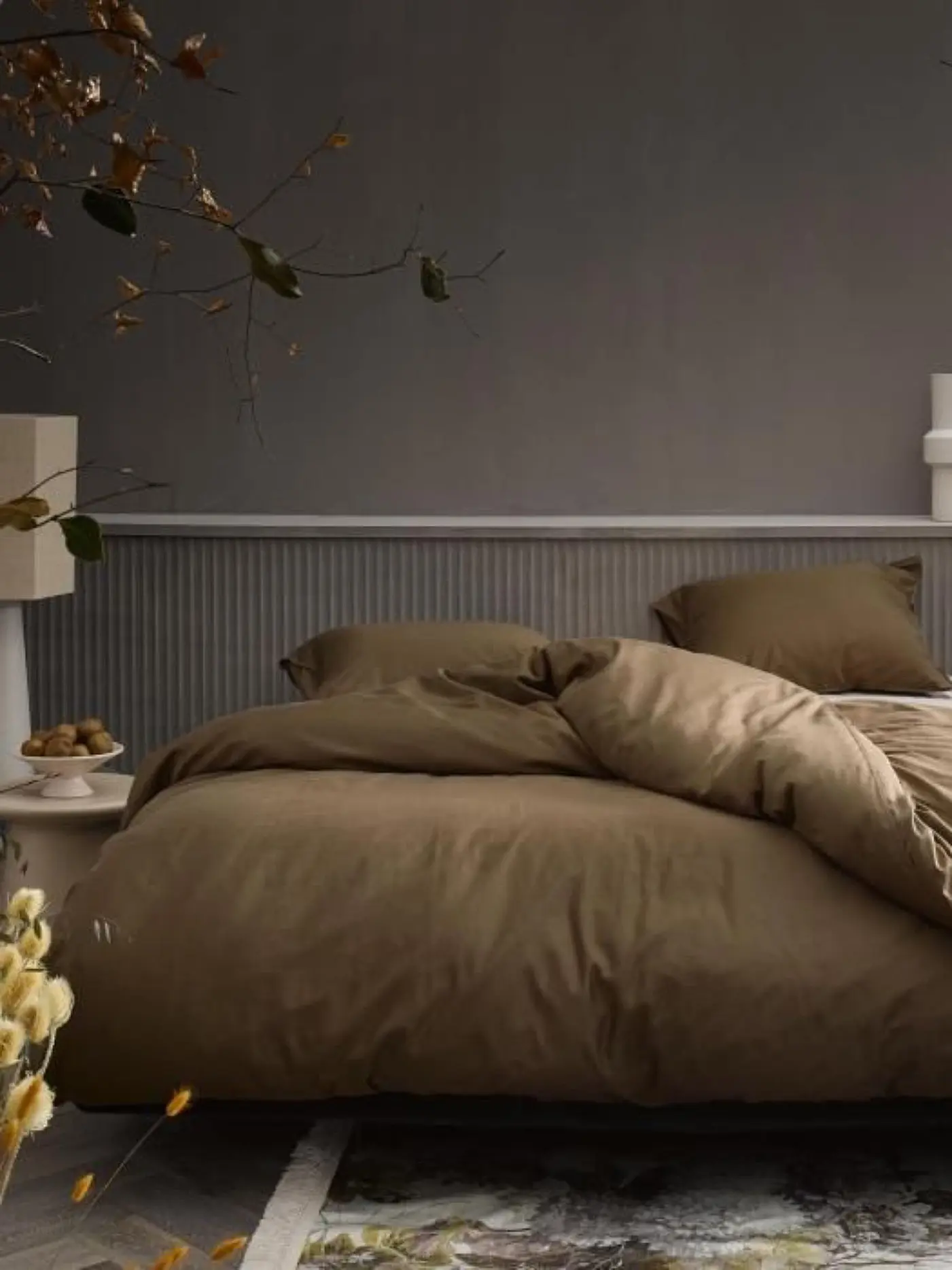 ESSENZA | Satin Bettwäsche Minte 70x90cm / 140x200cm Cafe Noir | 